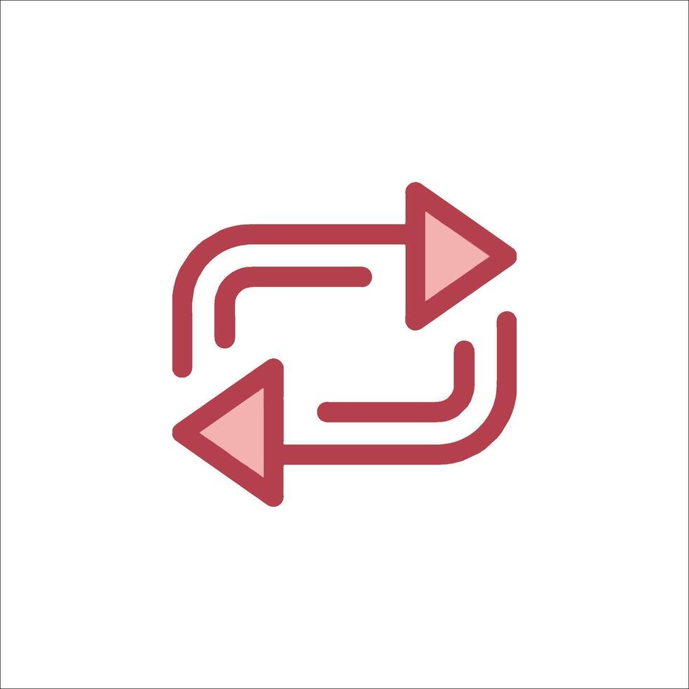 A red arrow pointing to the right vector