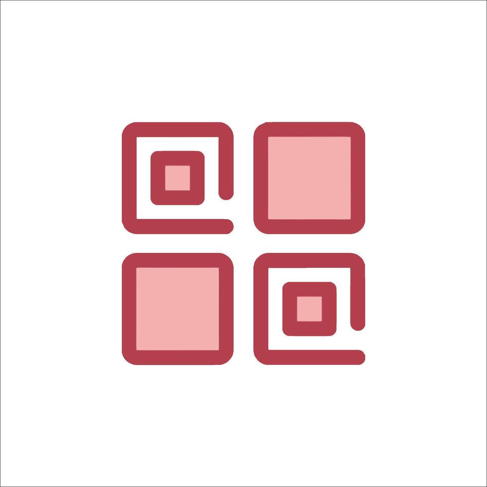 A qr code icon on a white background vector