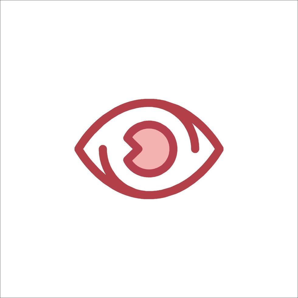 An eye icon on a white background vector