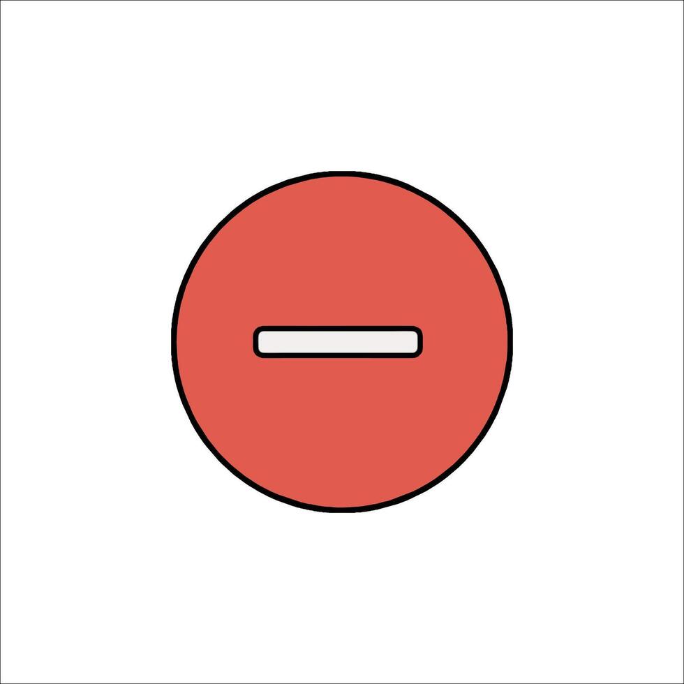 A red circle with an x on it vector
