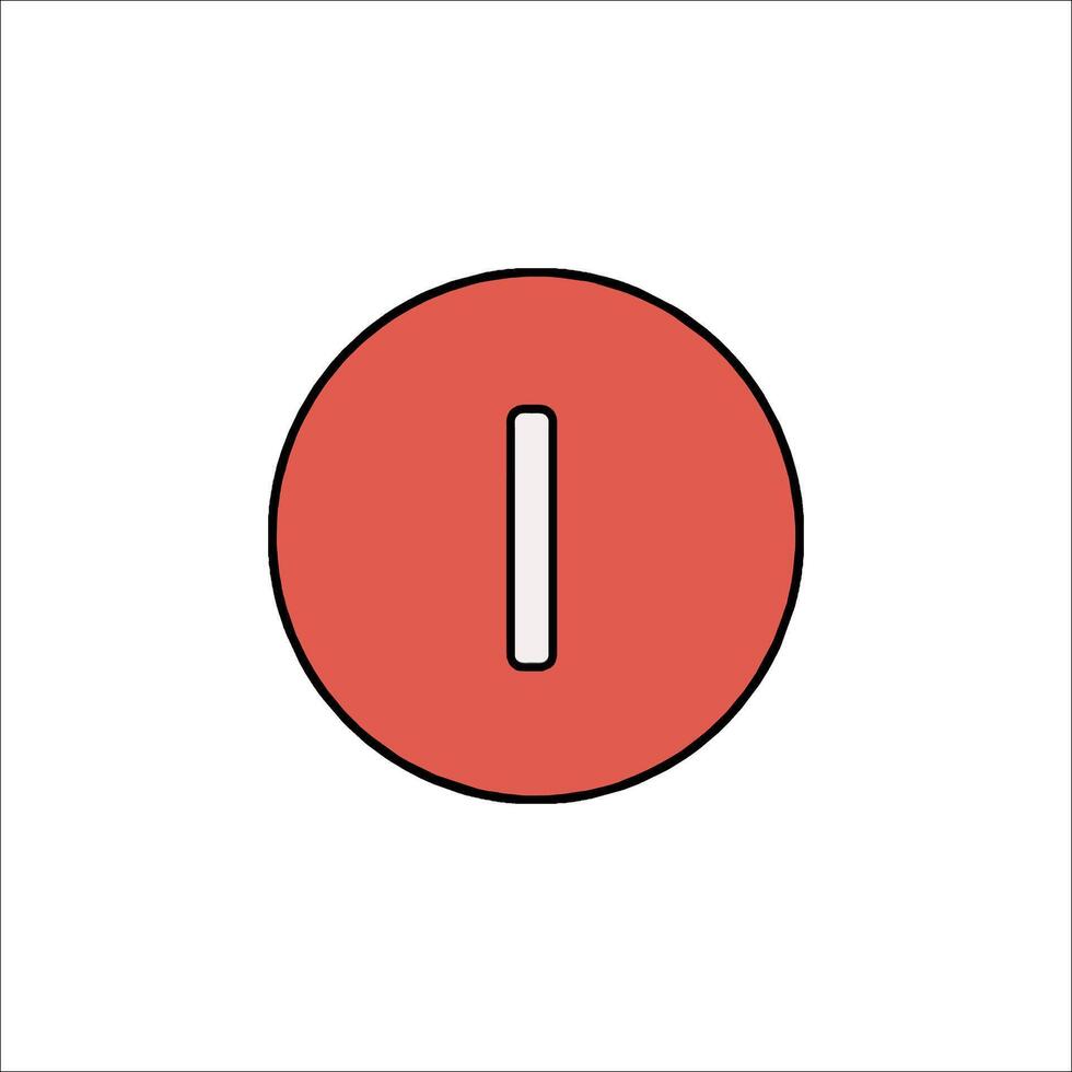 A red circle with an open sign on it vector