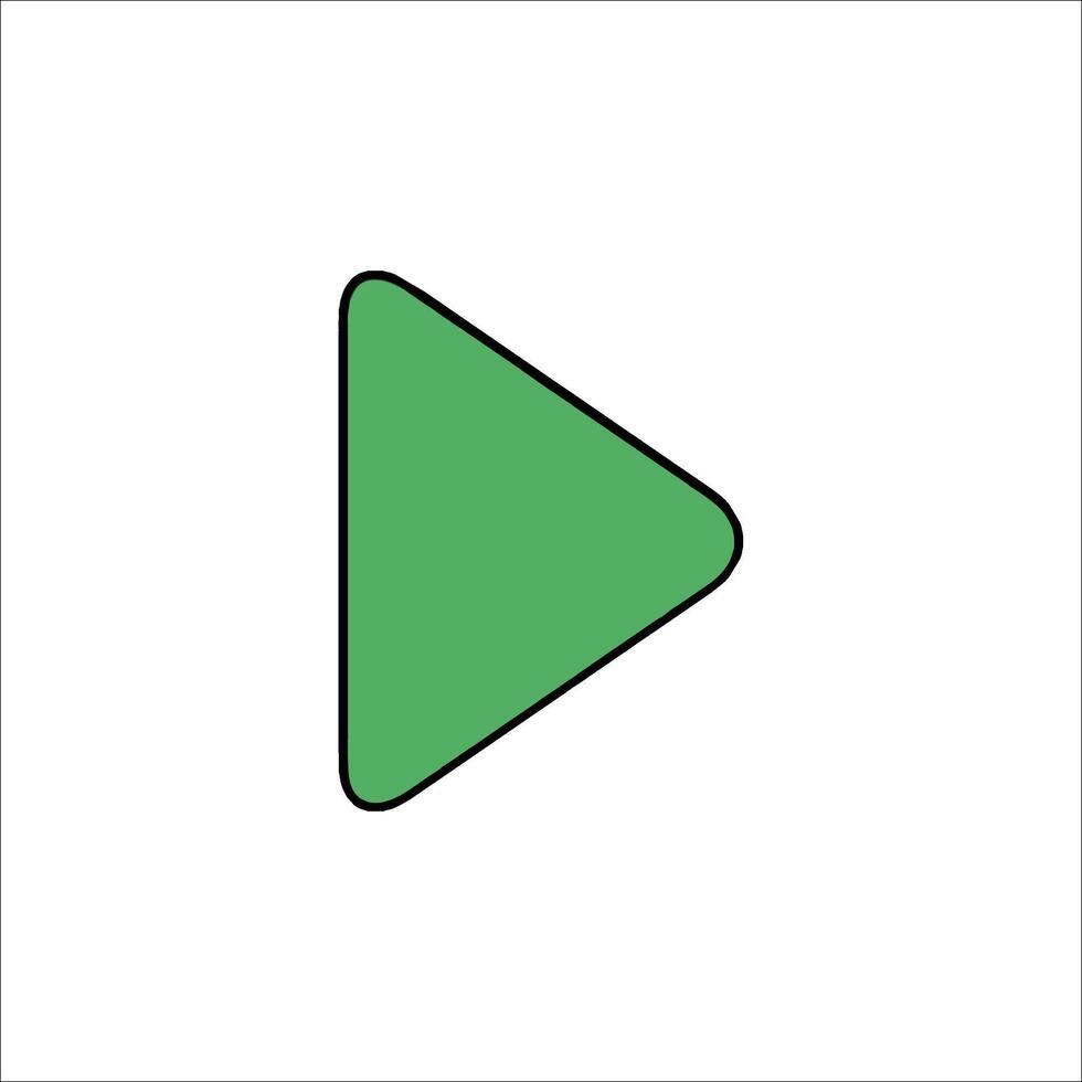 A green play button on a white background vector