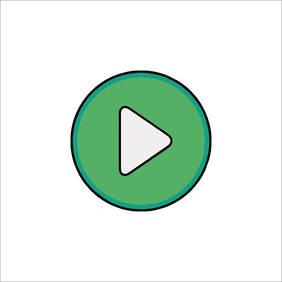 Play button icon illustration vector