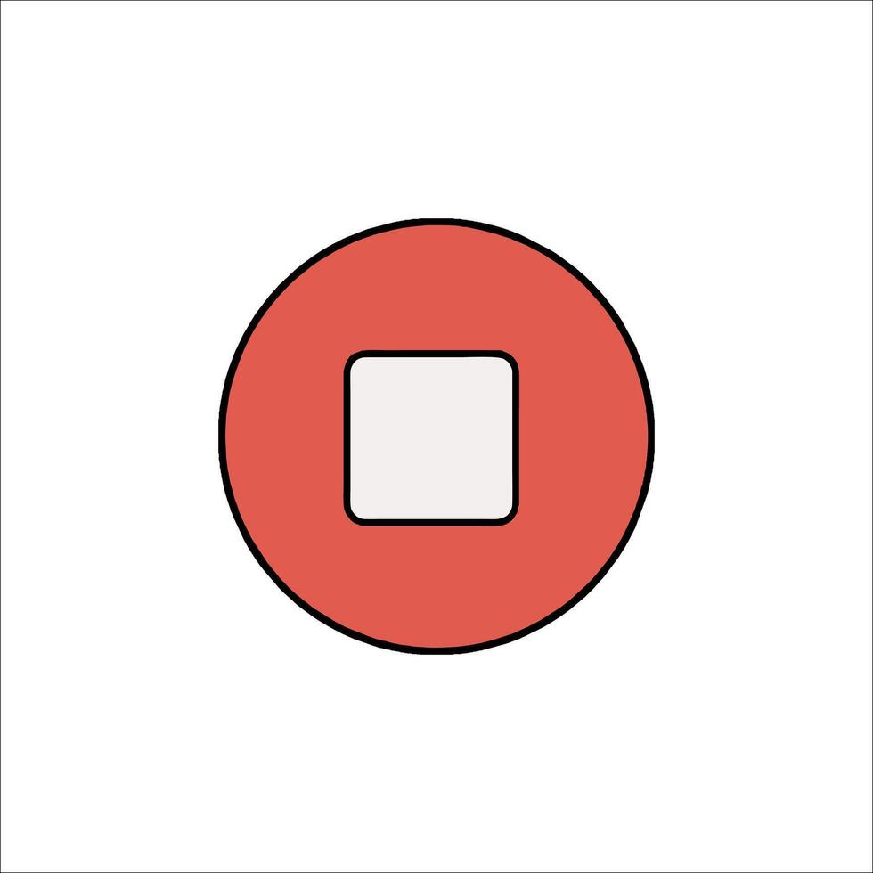 A red square with a white square in the middle vector