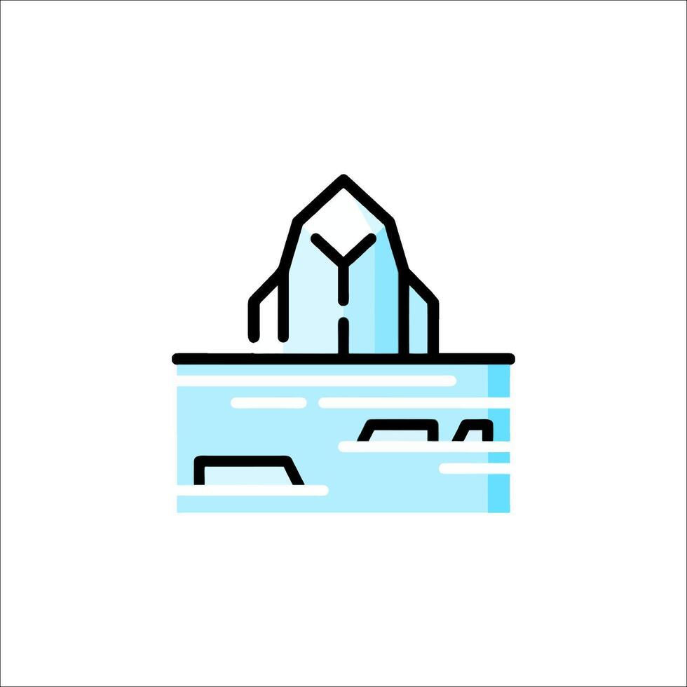 Iceberg icon illustration vector