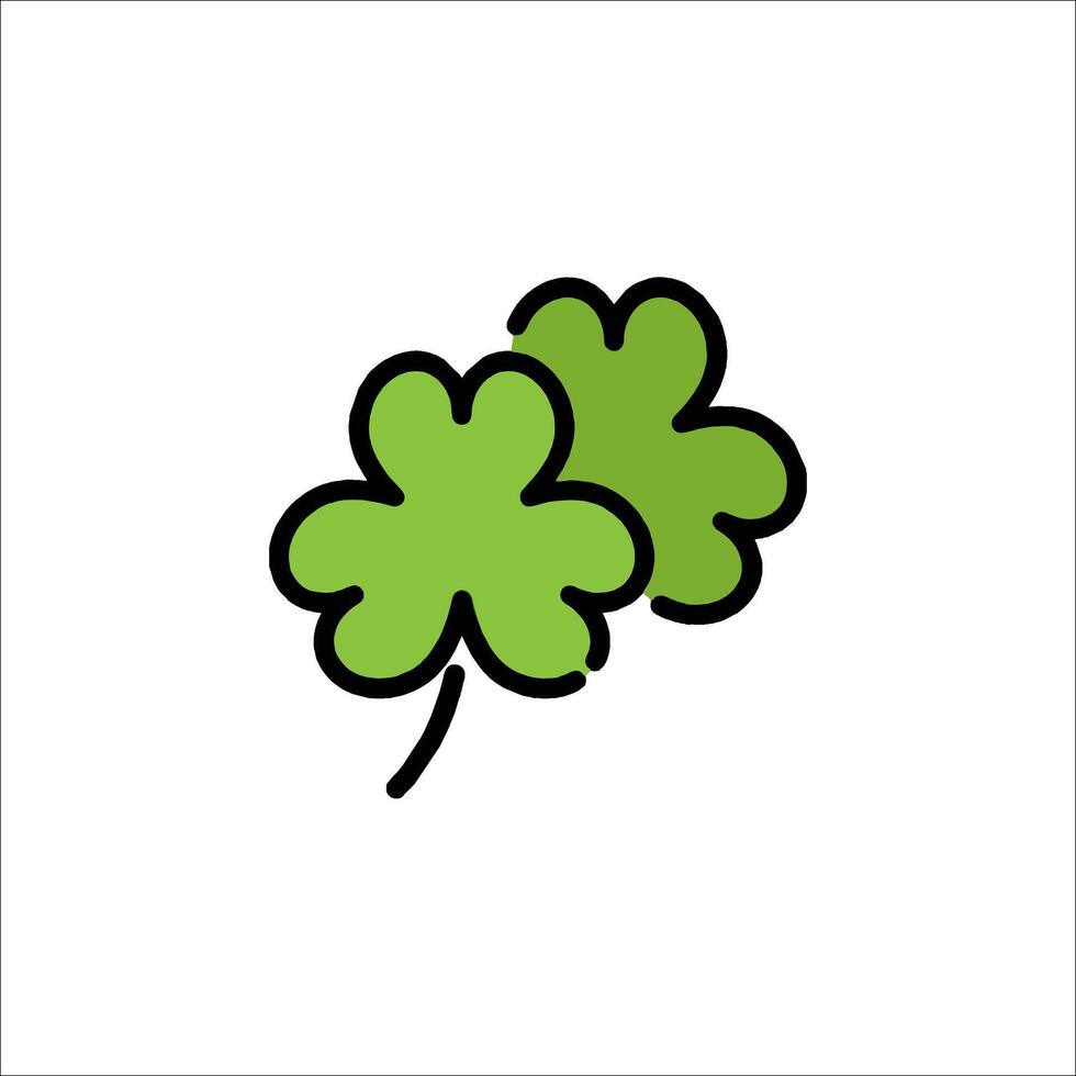 A green clover leaf icon on a white background vector