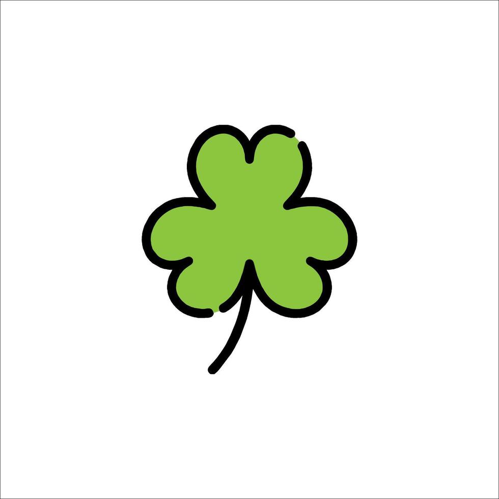 A green clover leaf icon on a white background vector
