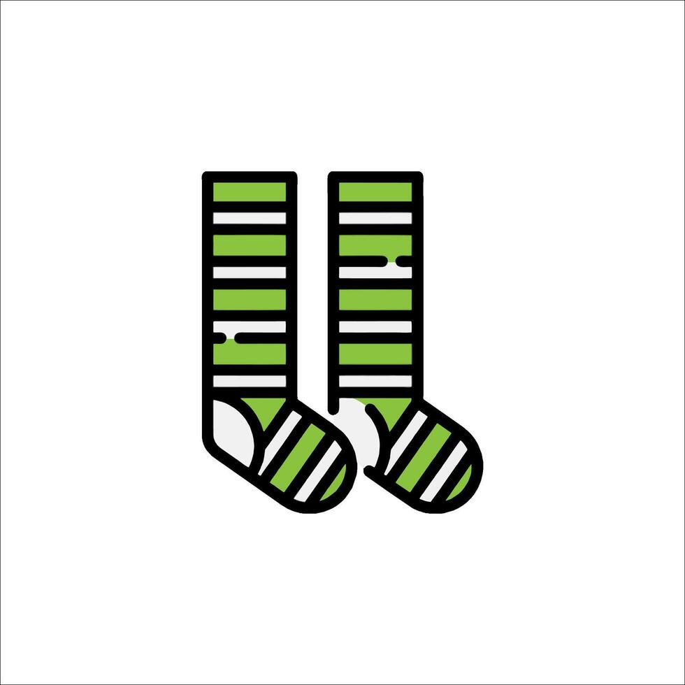 A pair of green socks on a white background vector