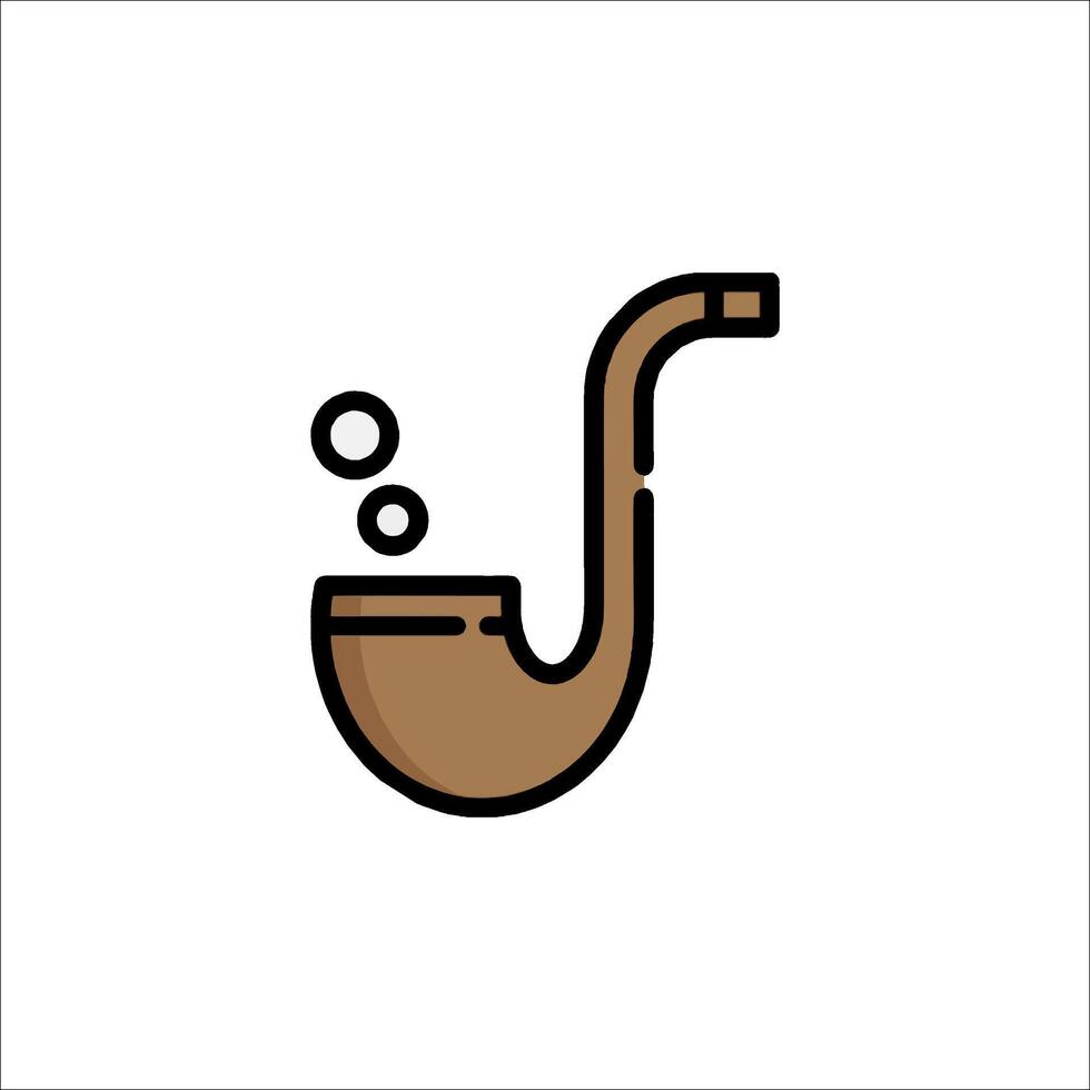 A pipe smoking icon on a white background vector