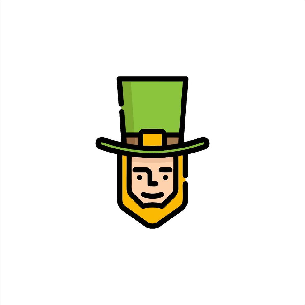 A cartoon leprechaun wearing a hat vector