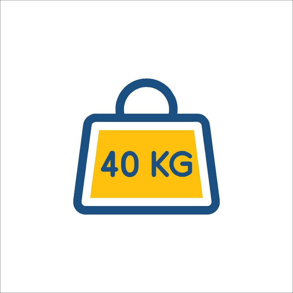 40 kg icon illustration vector