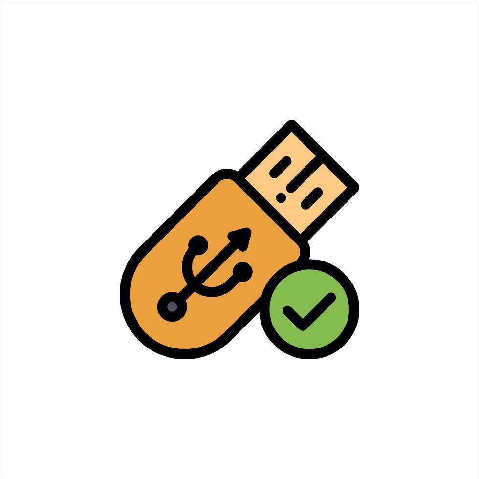 Usb flash drive icon illustration vector