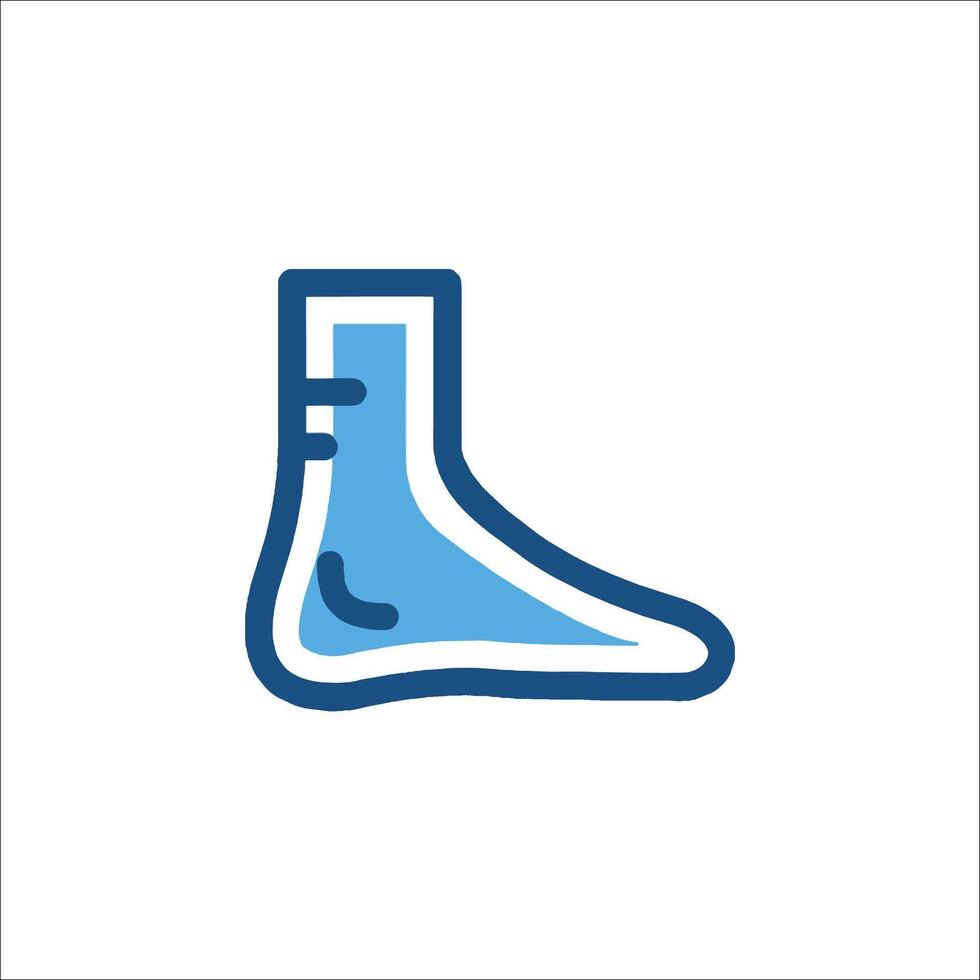 A blue shoe icon on a white background vector
