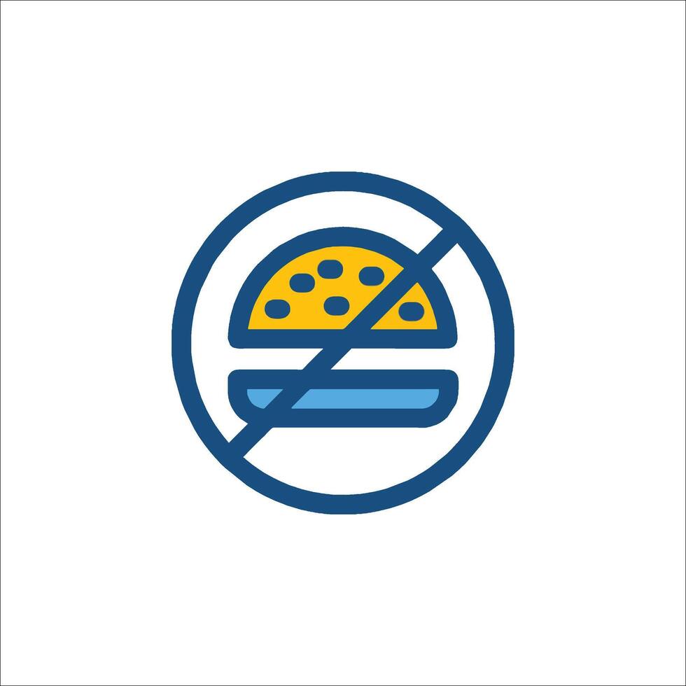 No burger icon illustration vector