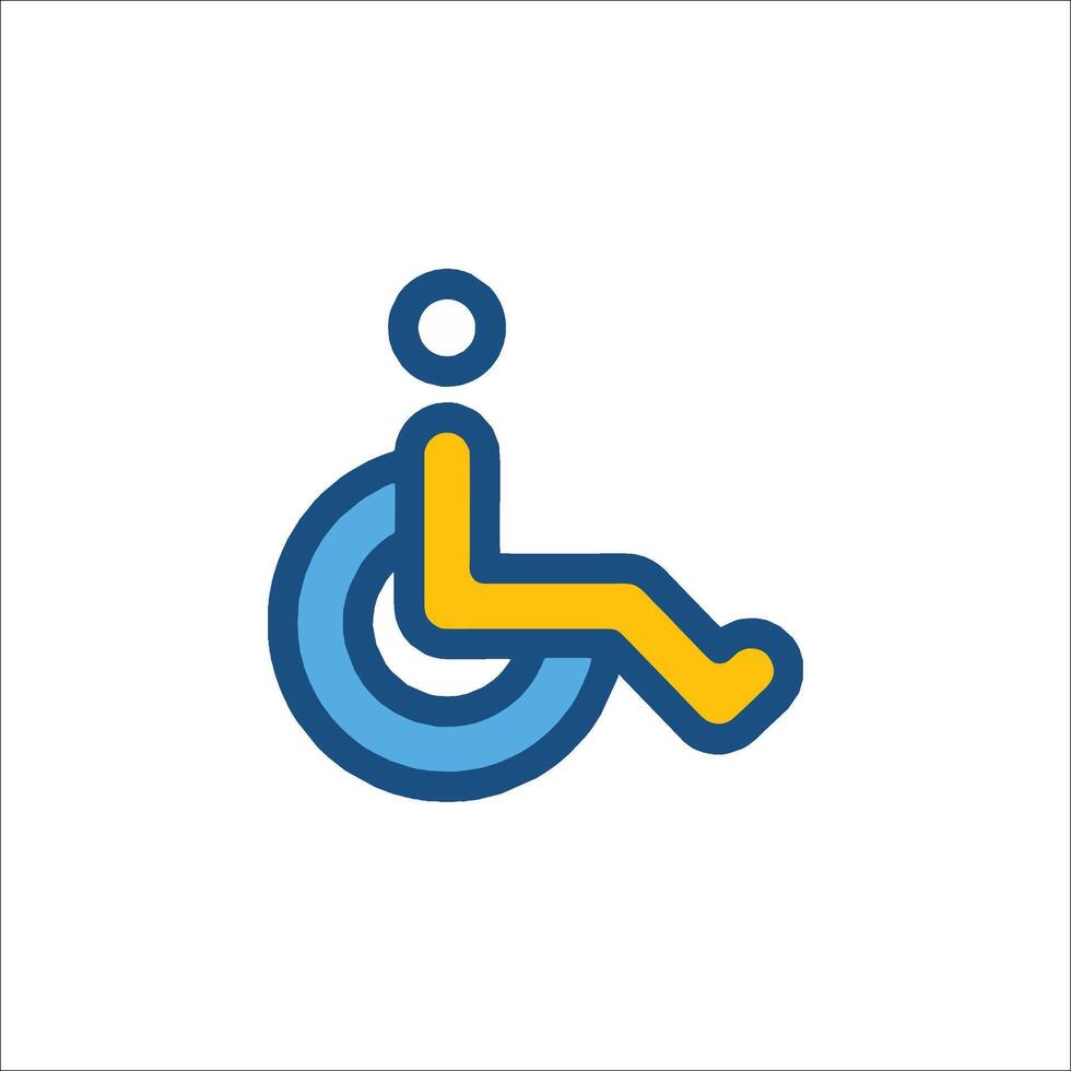 A wheelchair icon on a white background vector