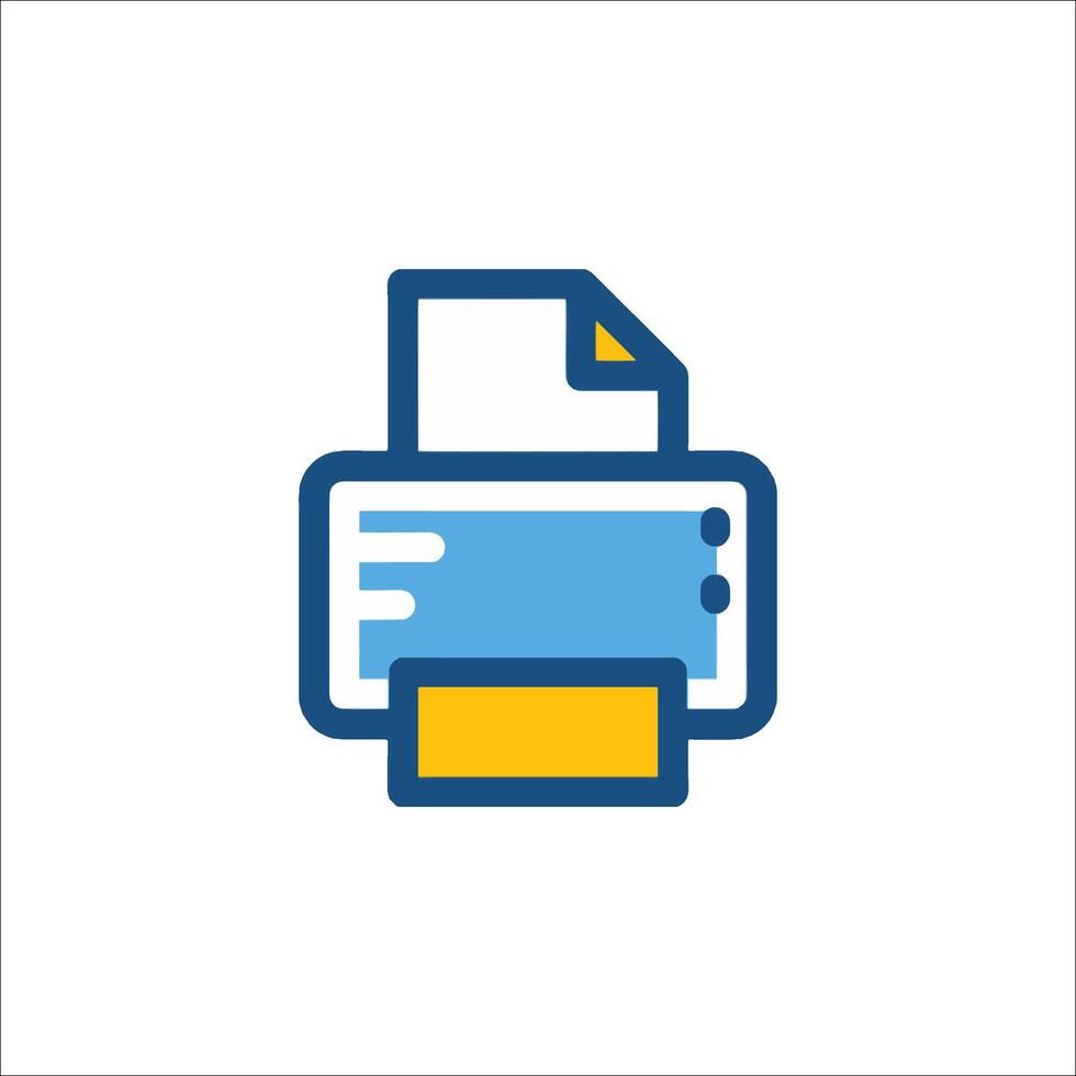 A printer icon on a white background vector