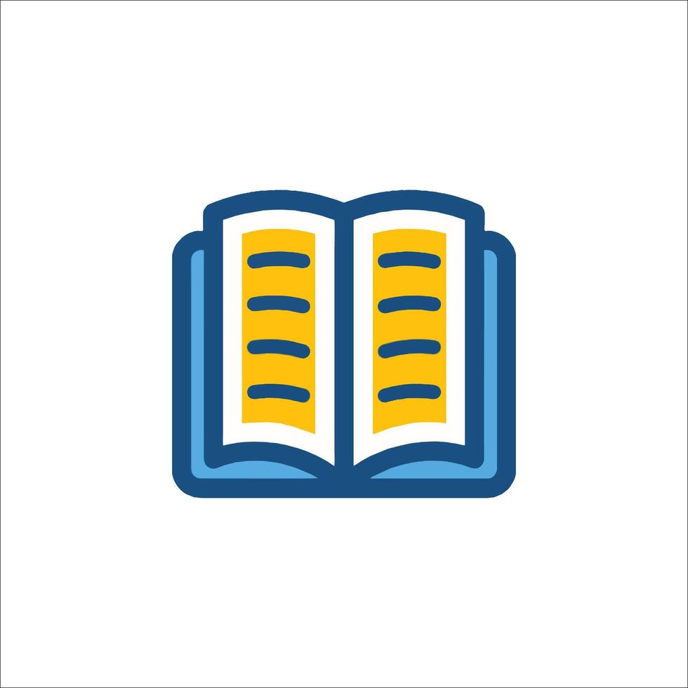 An open book icon on a white background vector