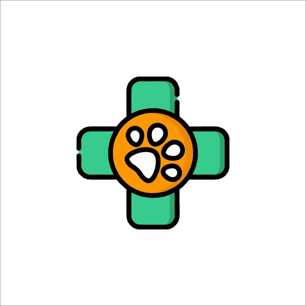 A pet paw icon on a white background vector