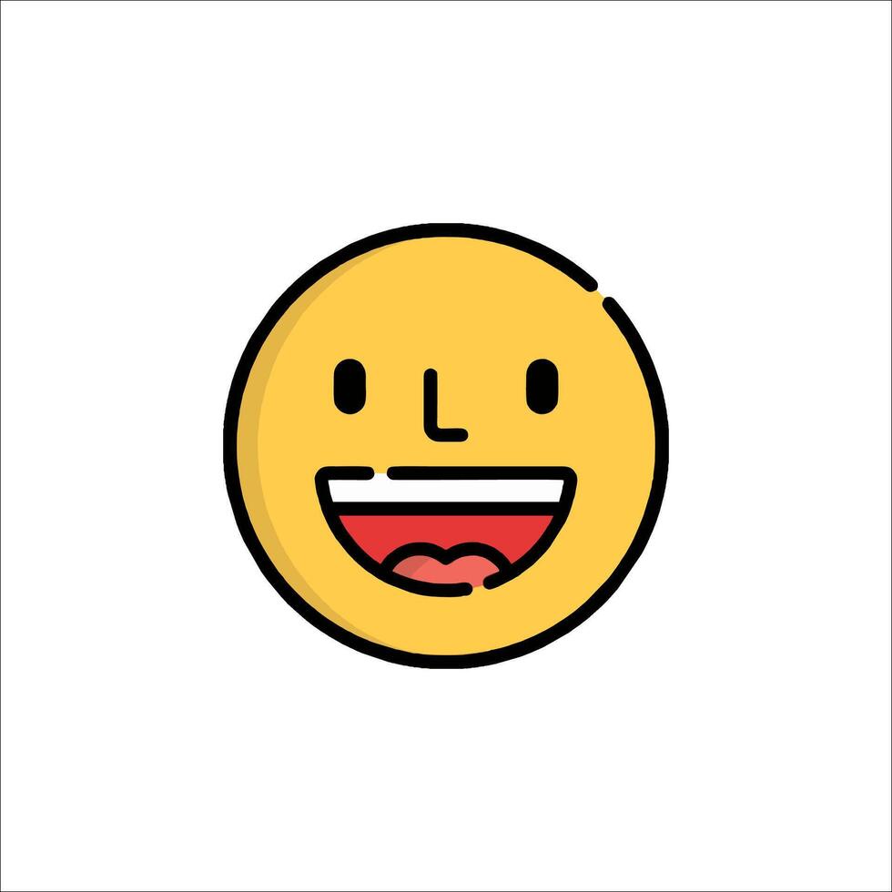 A smiley face with a mouth open and a tongue out vector