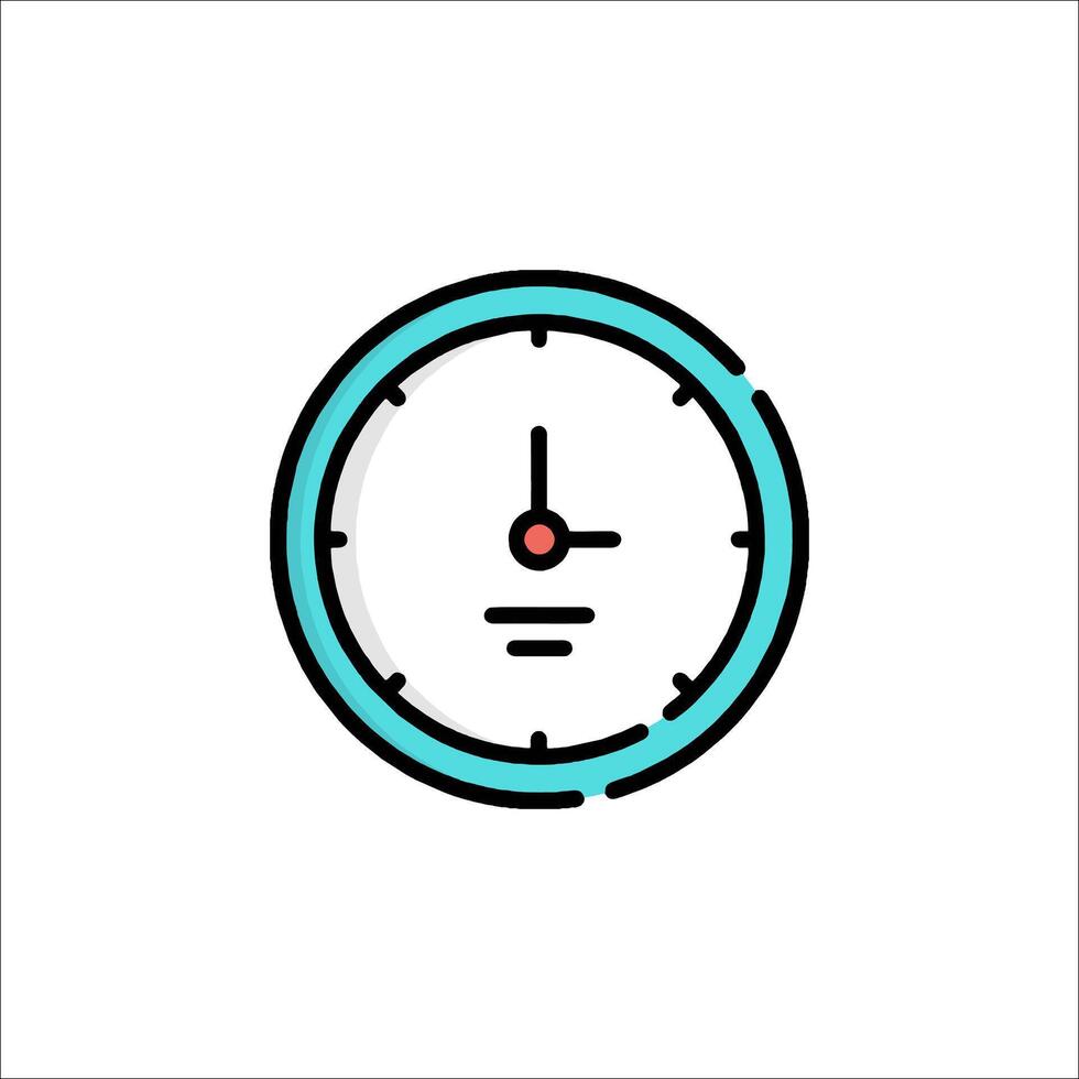 A clock icon on a white background vector