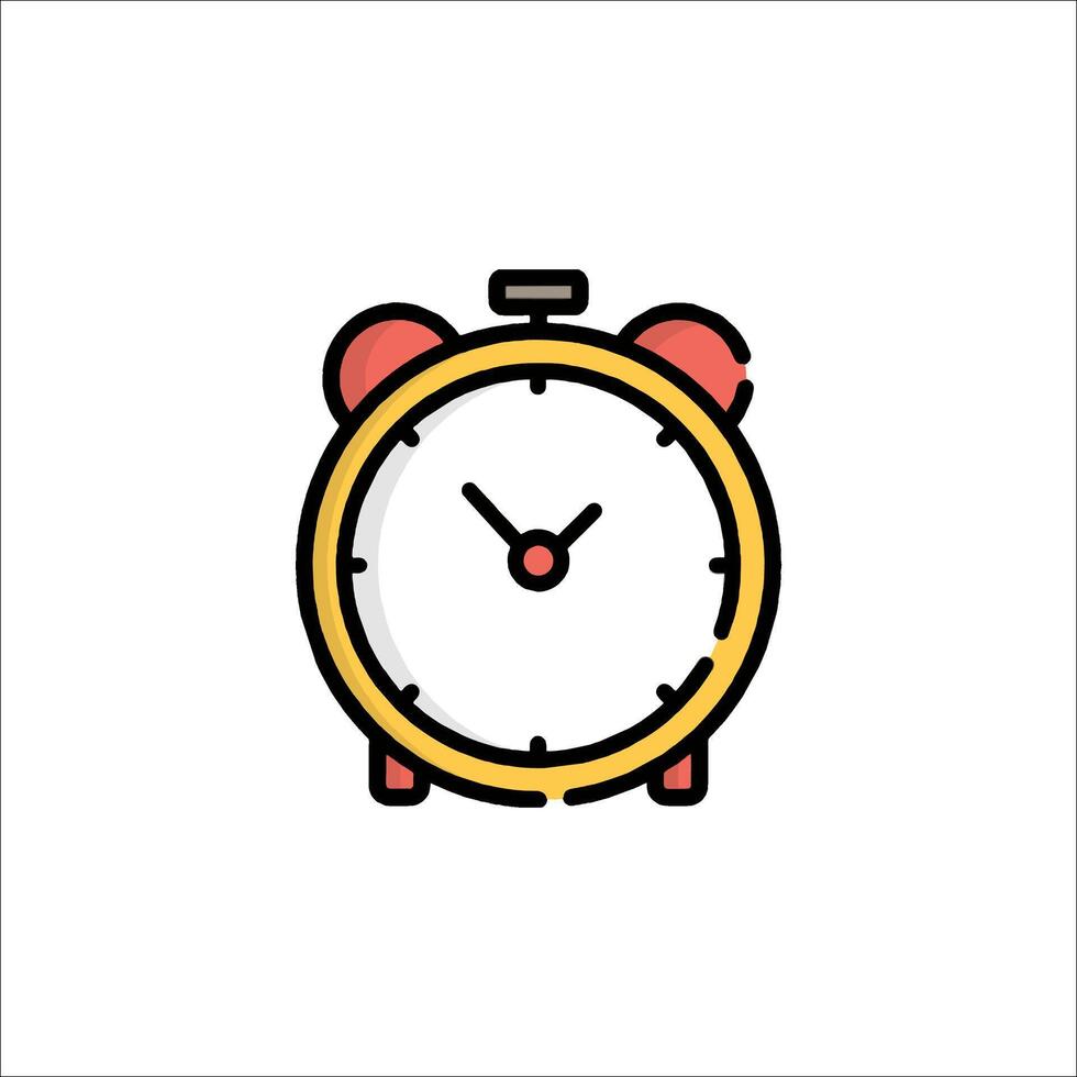 An alarm clock icon on a white background vector