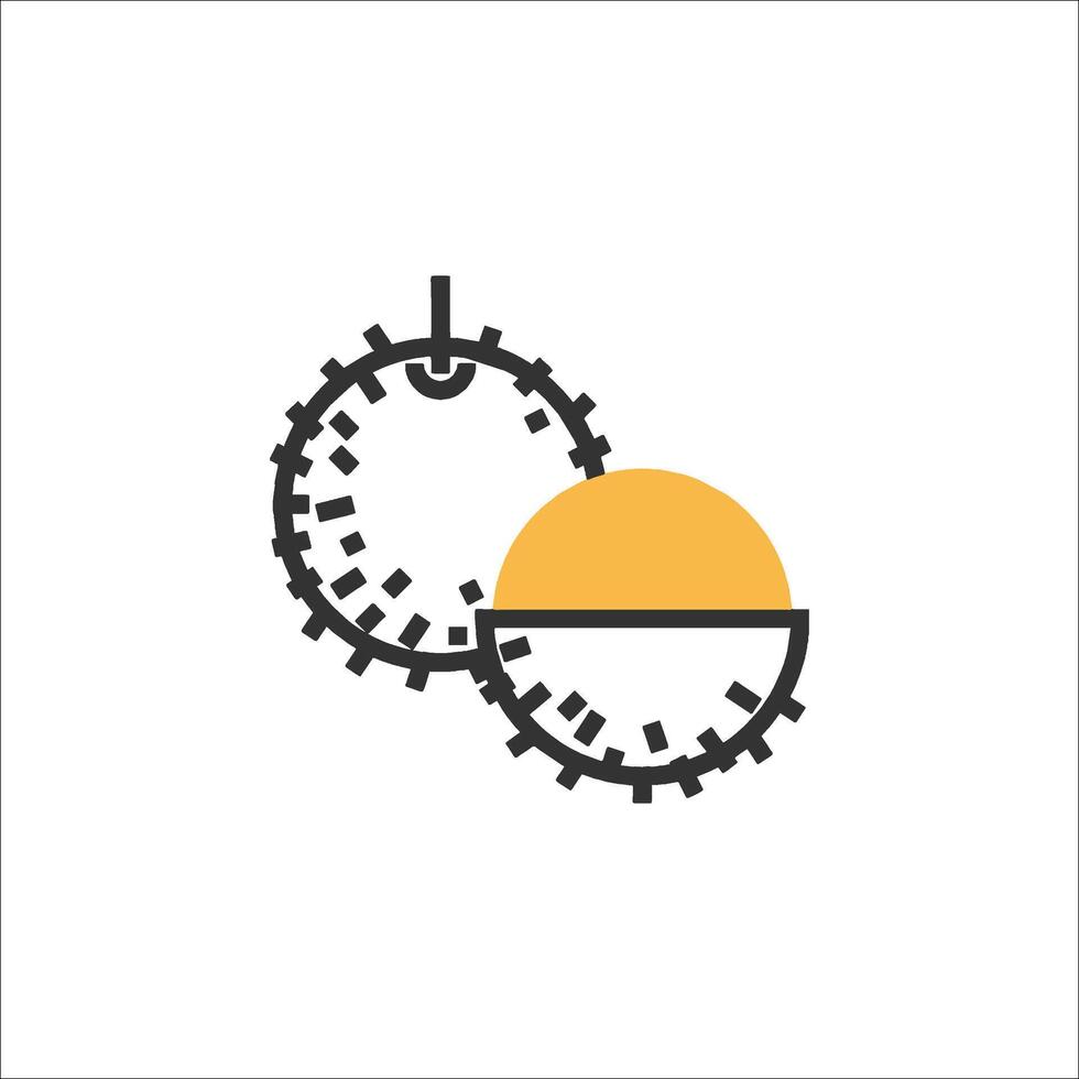 A circle with a sun in the middle and a circle with a sun in the middle vector