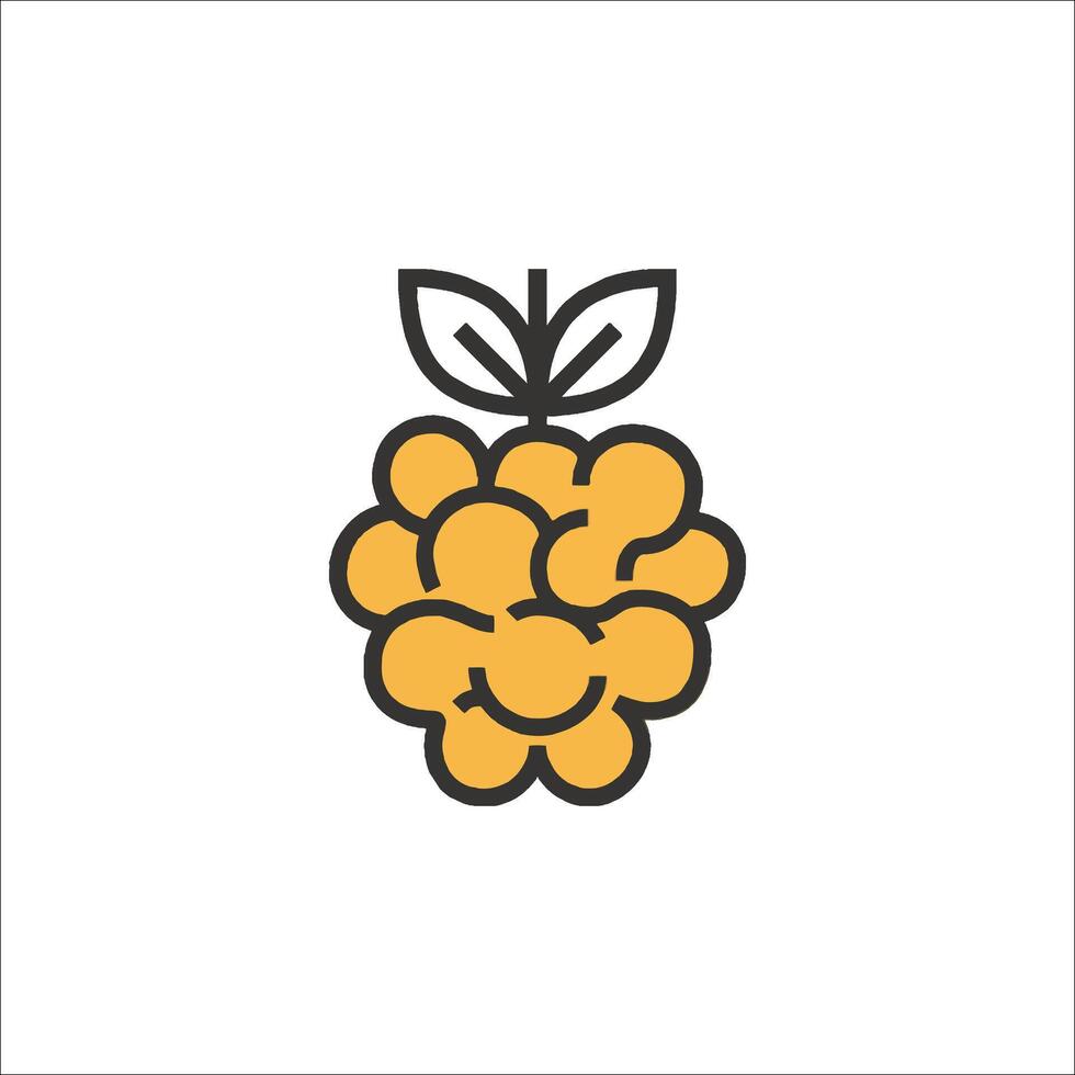 Raspberry logo design vector