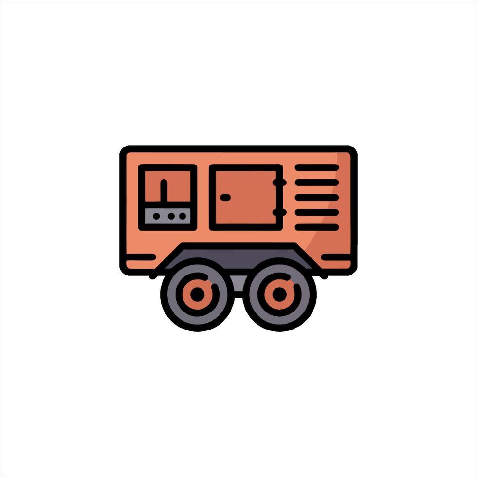 A truck icon on a white background vector