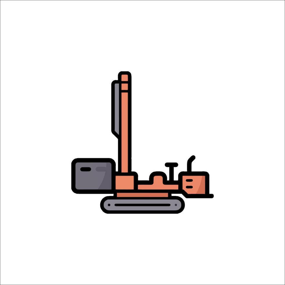 A construction machine icon on a white background vector