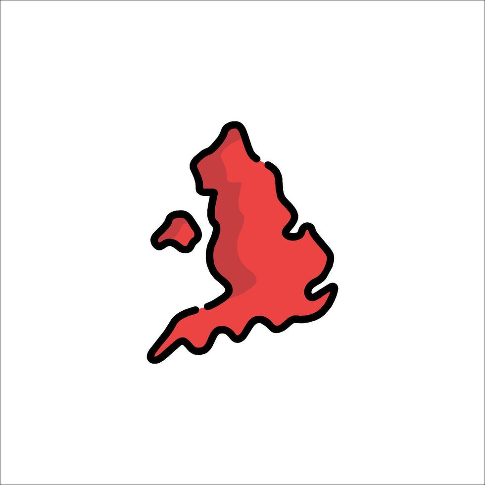 Great britain map icon vector