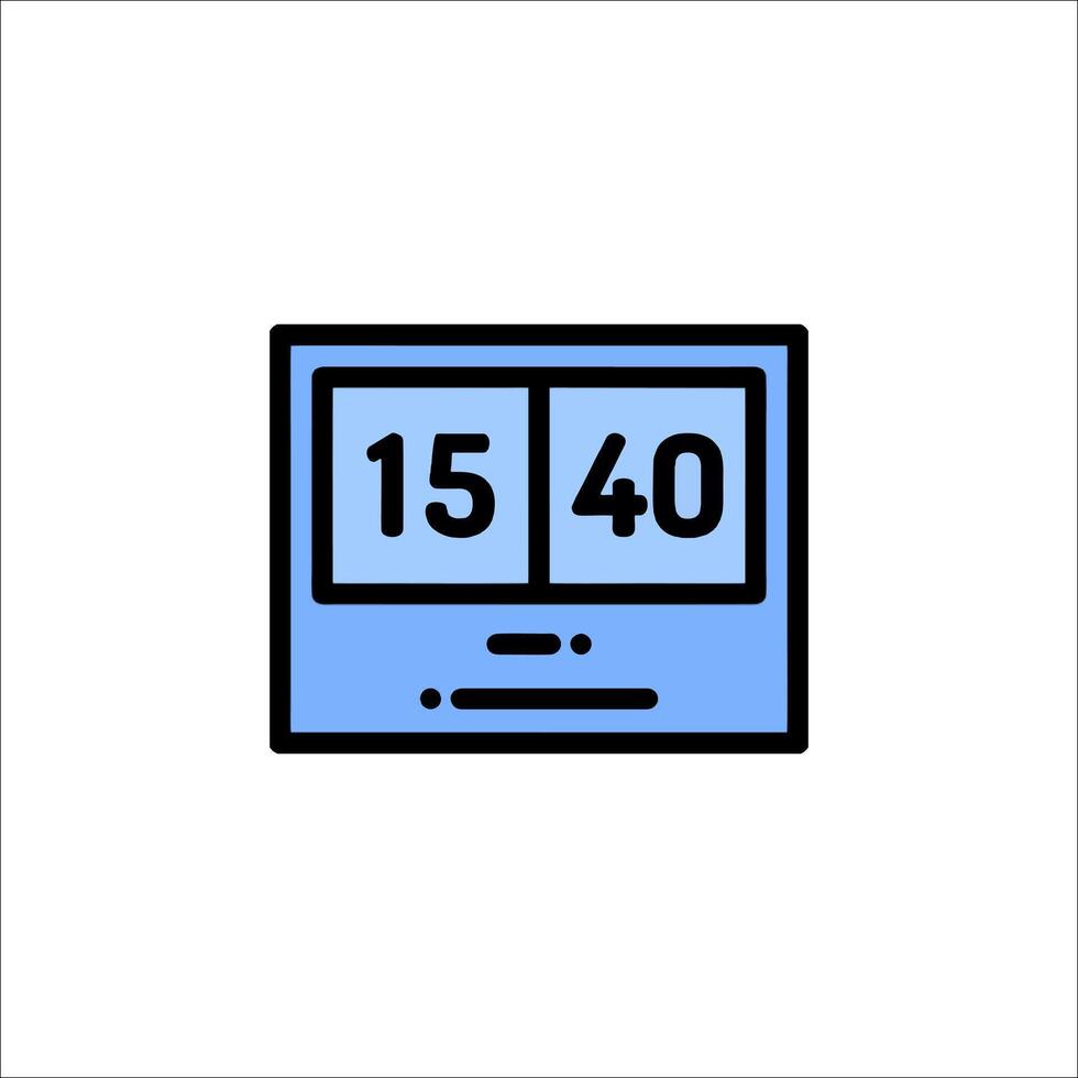 A clock with the time 15 40 on it vector