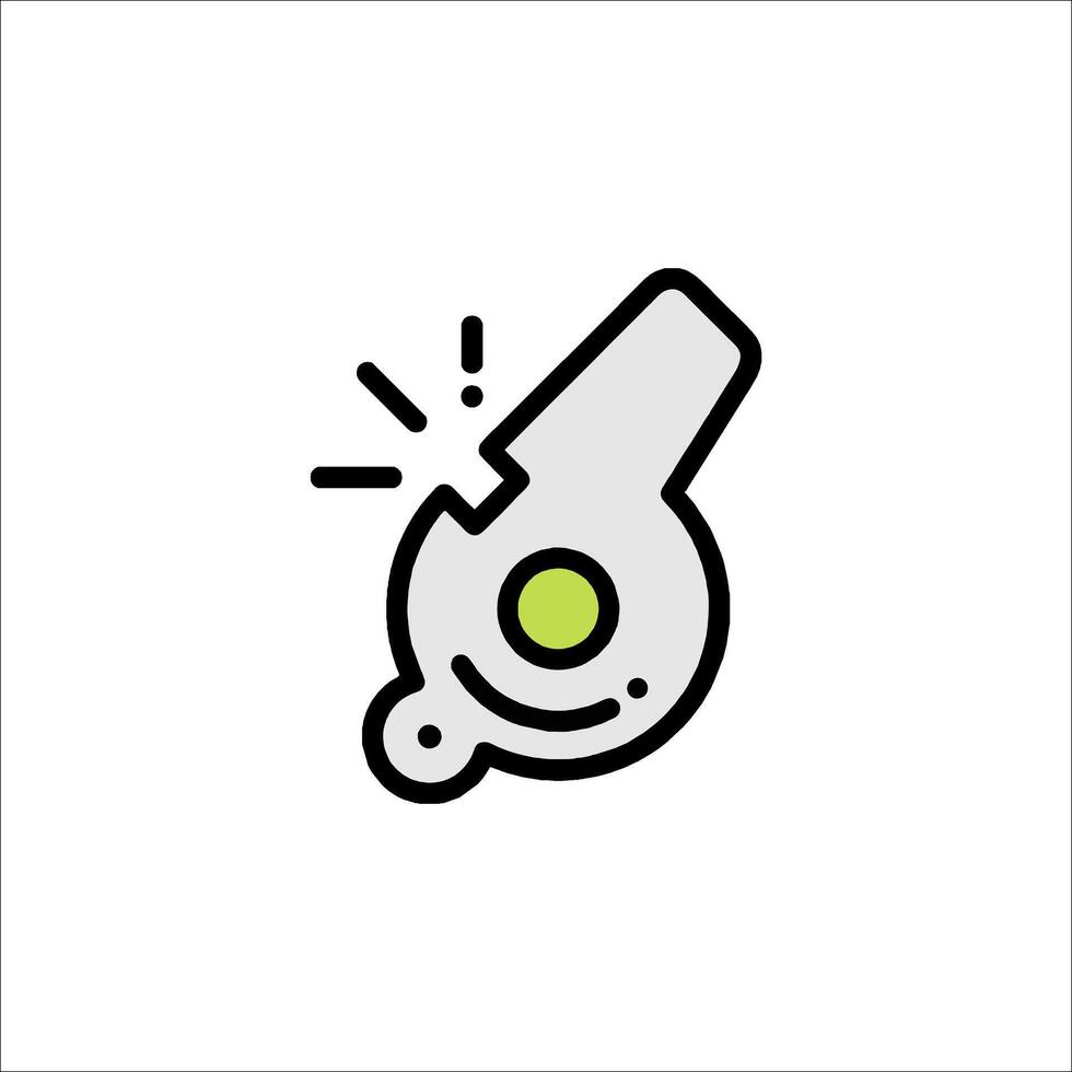 A green and white icon of a clock vector