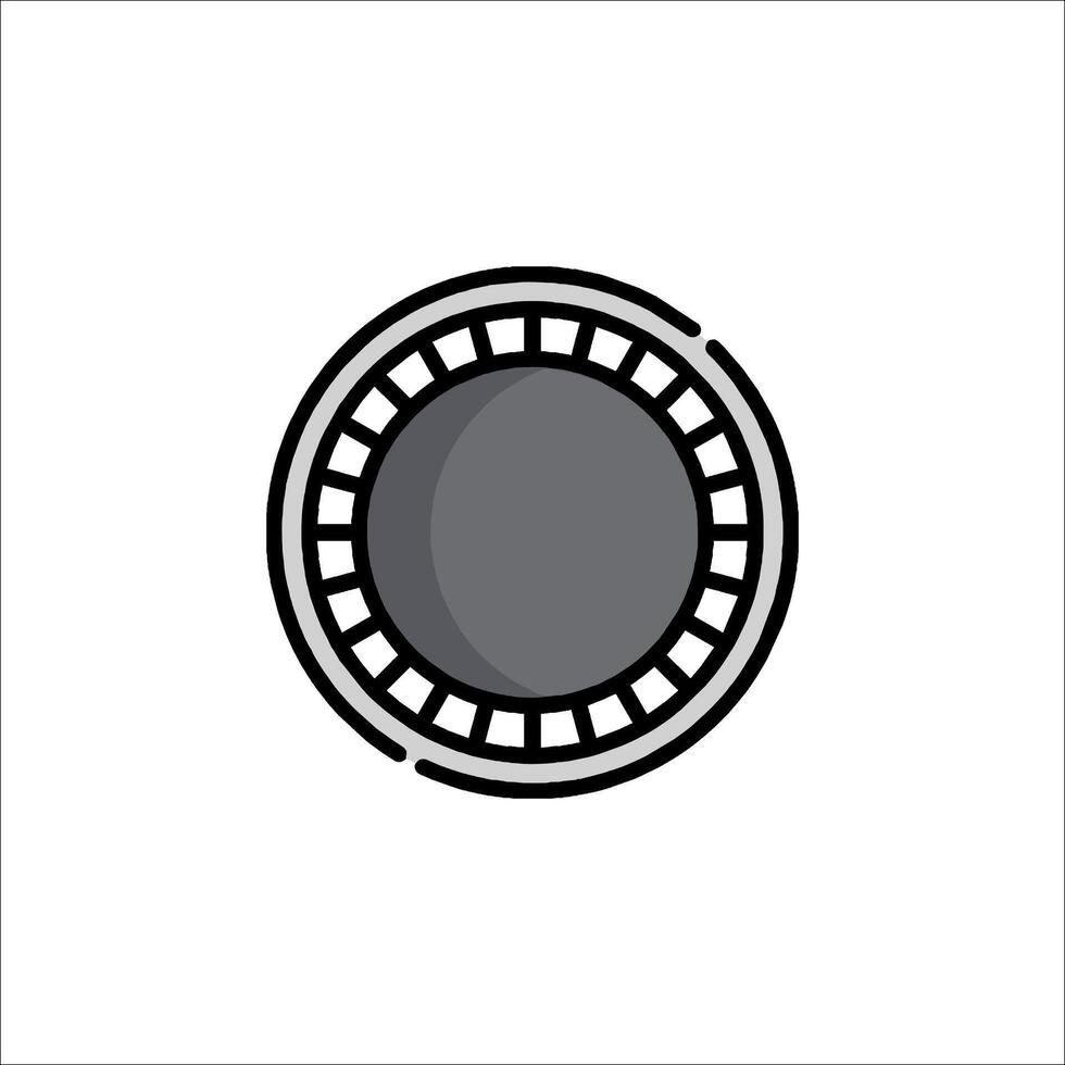 A film reel icon on a white background vector