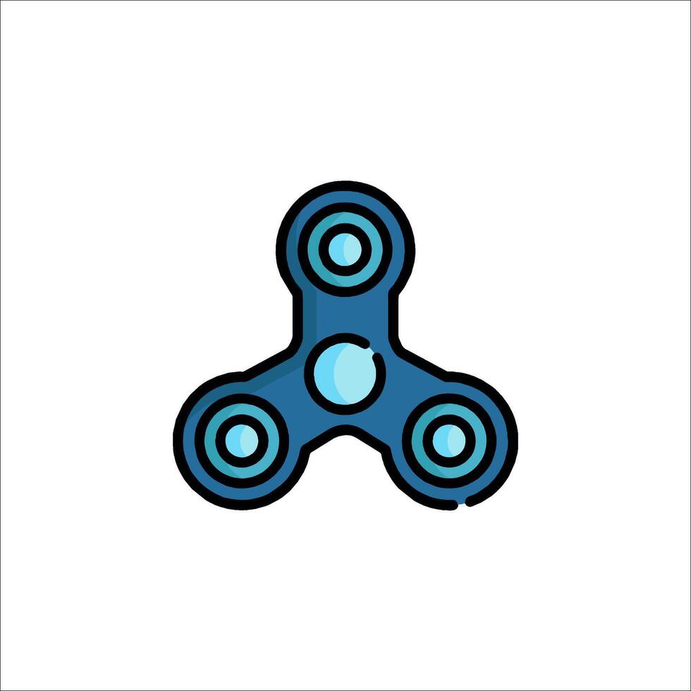 A blue fidget spinner on a white background vector