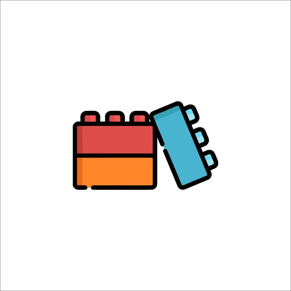 A colorful brick icon on a white background vector