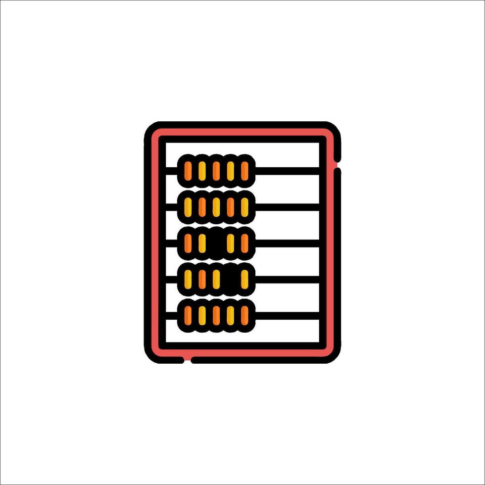 An abacus icon on a white background vector