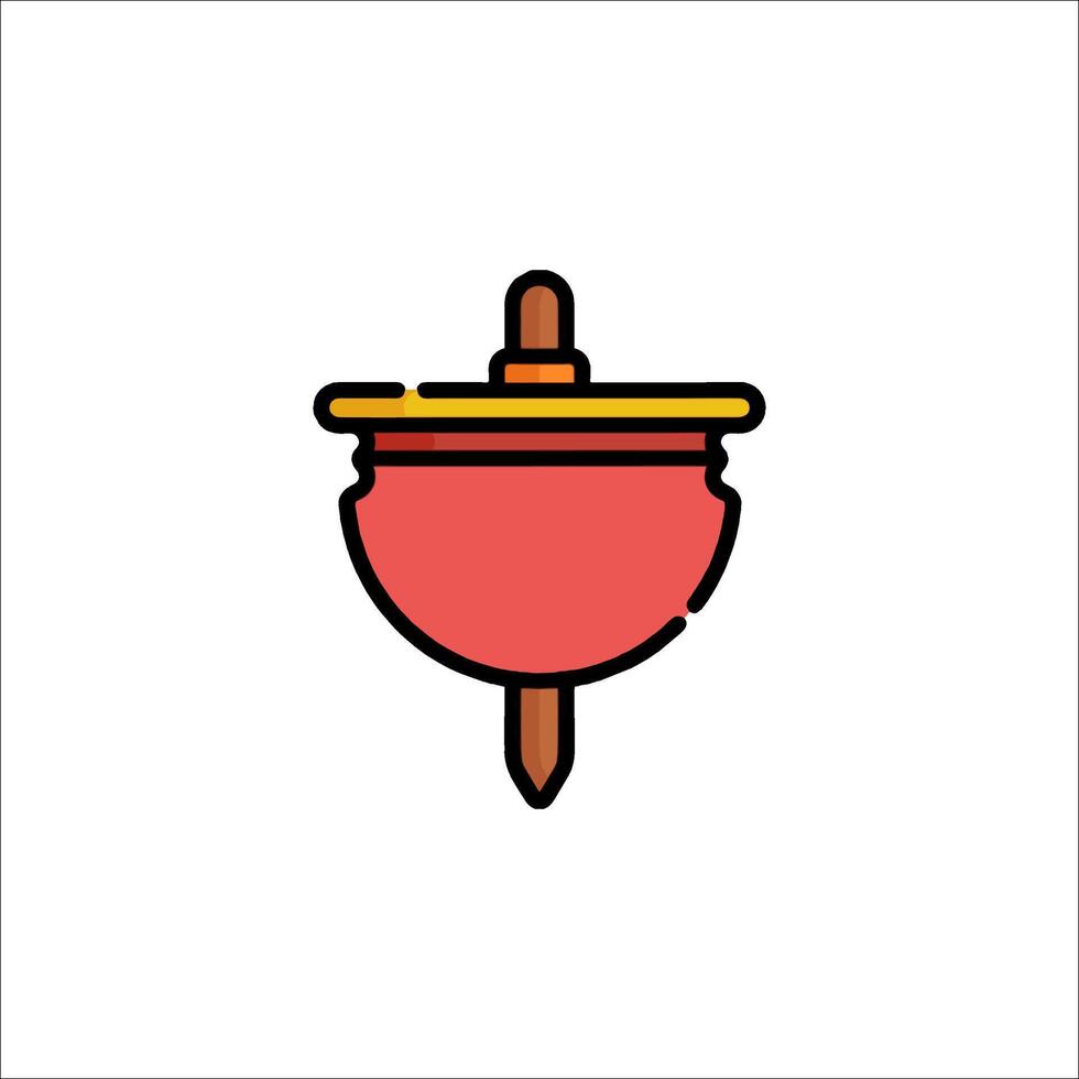 A red and yellow bell icon on a white background vector