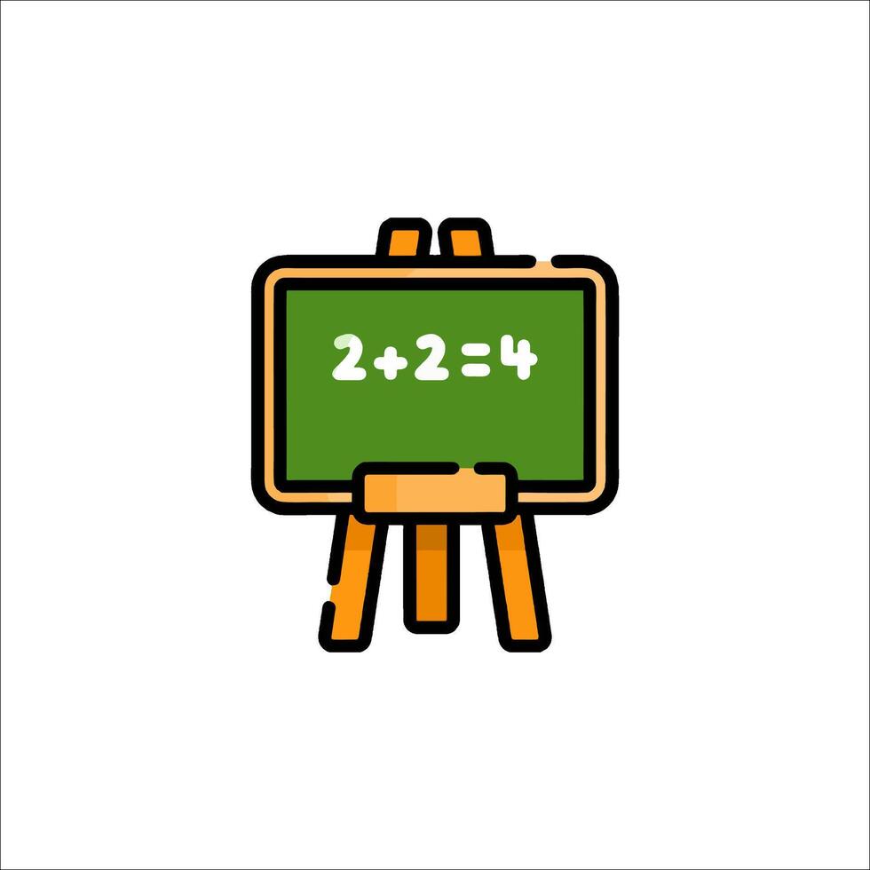 A chalkboard with the number 2 on it vector