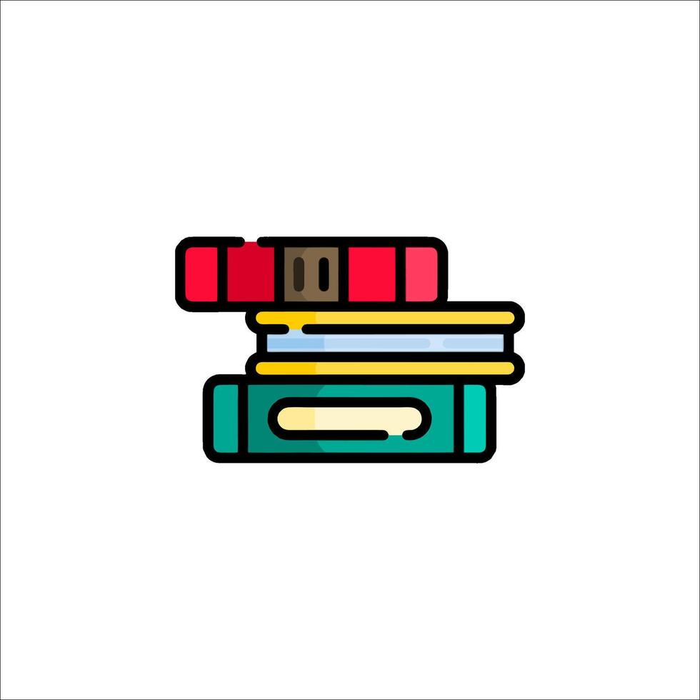 A stack of books icon on a white background vector