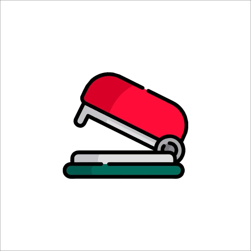 A red stapler on a white background vector