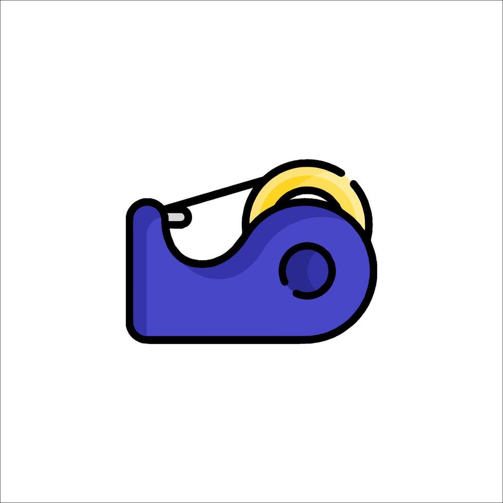 A blue tape measurer icon on a white background vector