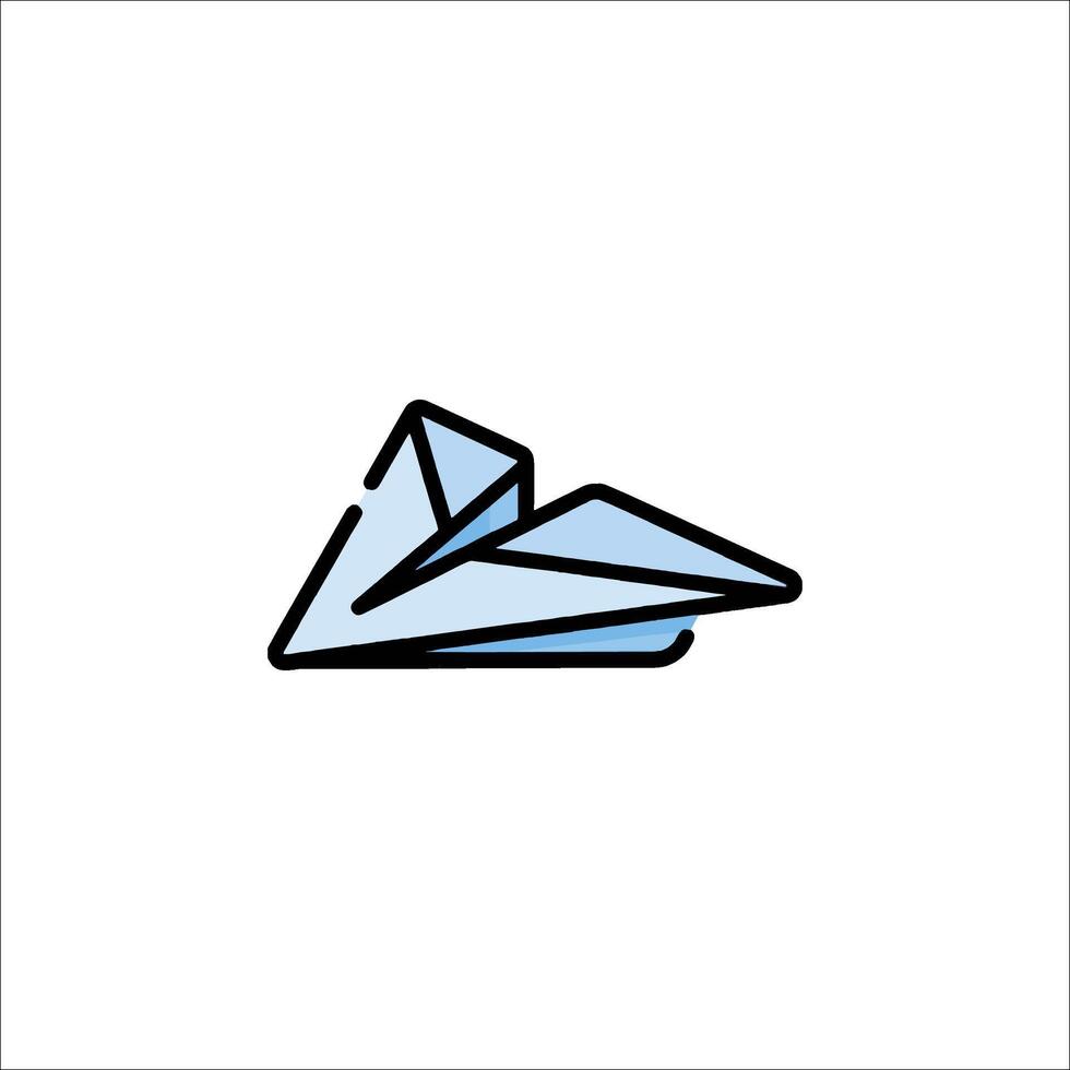 Paper airplane icon illustration vector