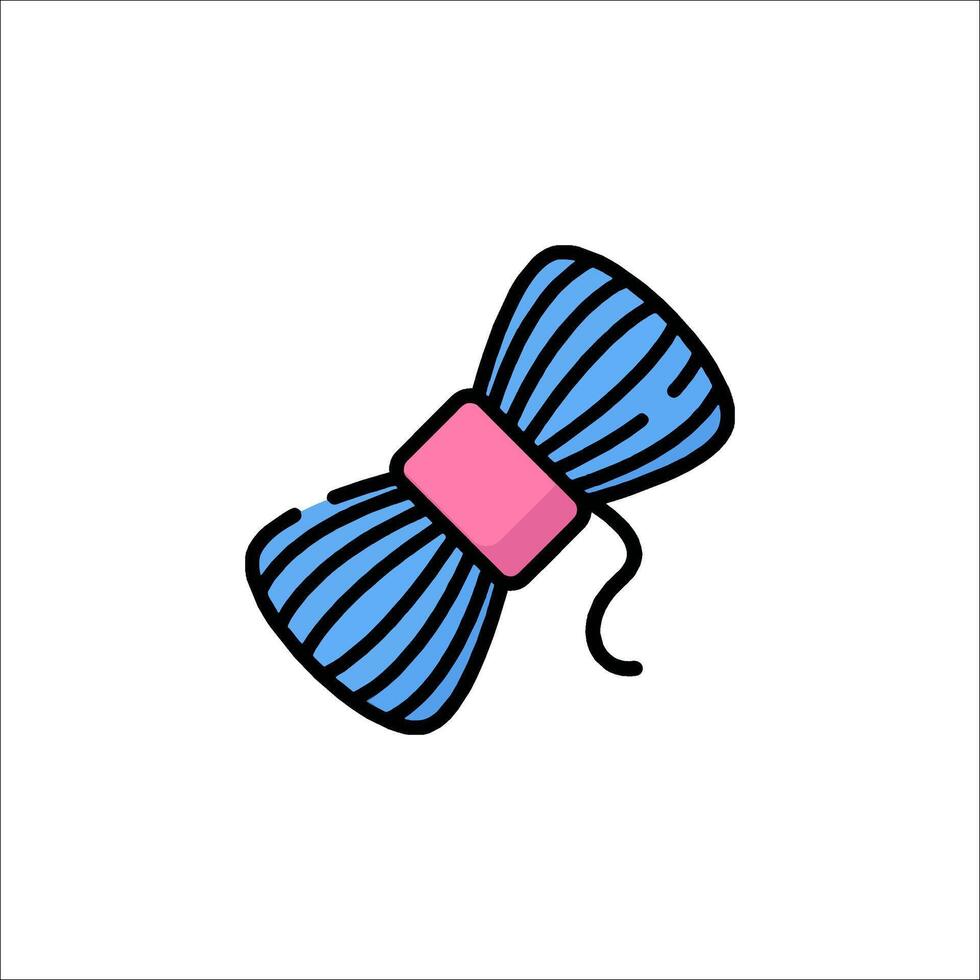 A blue and pink bow tie icon on a white background vector