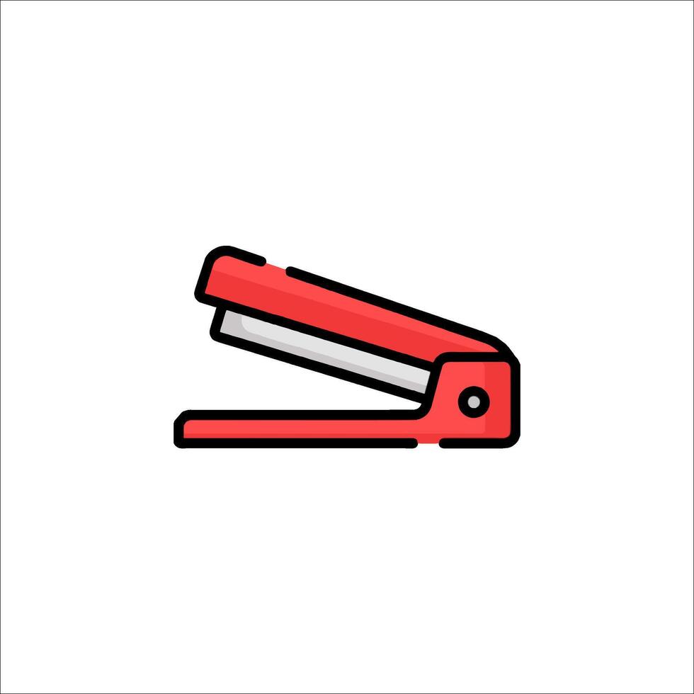 A red stapler on a white background vector