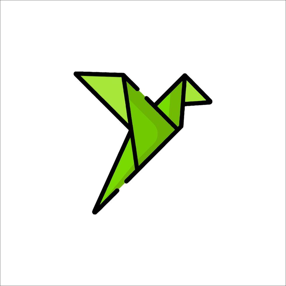 A green bird logo with a white background vector