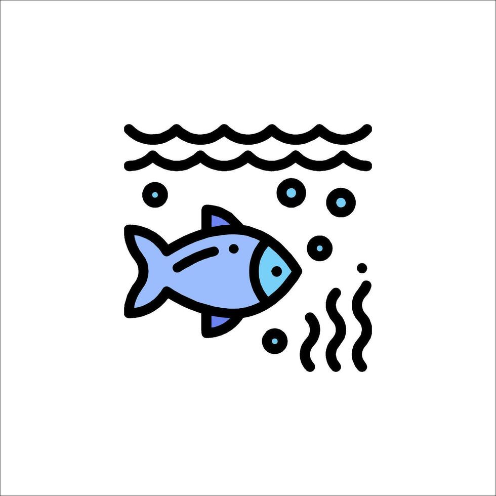 Fish icon illustration vector