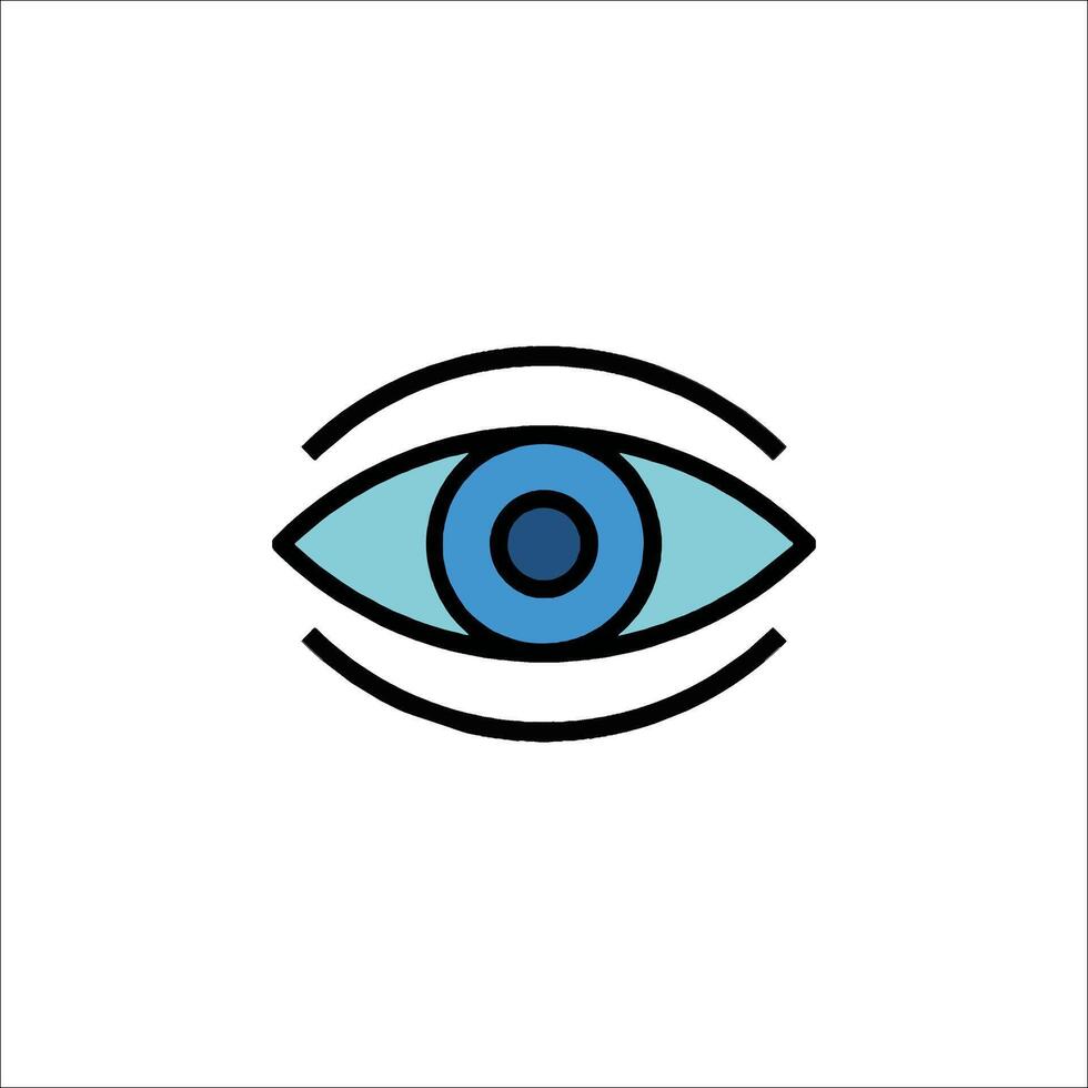 An eye icon on a white background vector