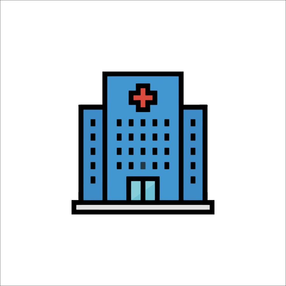 Medical building icon illustration vector