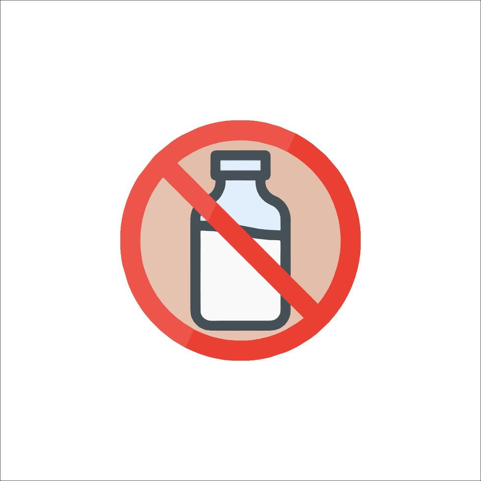 No alcohol sign illustration vector