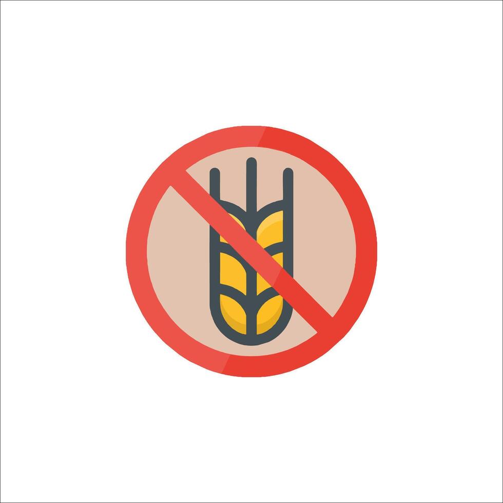 No wheat sign on white background vector